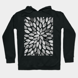 Watercolor brush strokes - black and white Hoodie